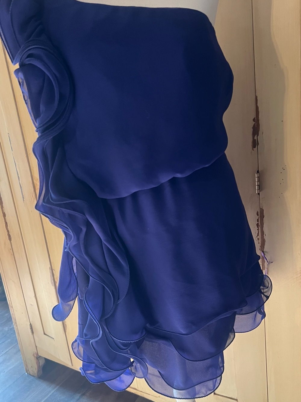 Lush Royal Blue Ruffle Mini Dress